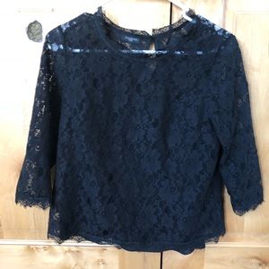 Talbots black lace shirt size: XS